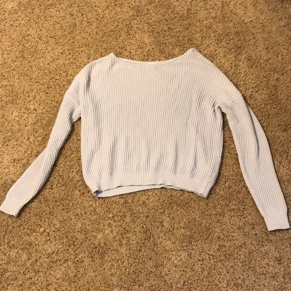 Cozy Garage Pale Blue Sweater